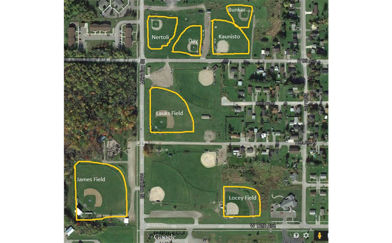 Sault Area Little League Park Map